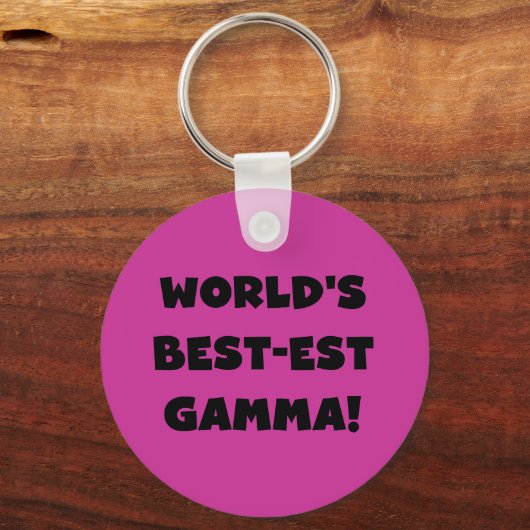 白黒世界のベスト米国東部標準時刻のガンマ キーホルダー (正面)