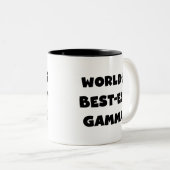 白黒世界のベスト米国東部標準時刻のガンマ ツートーンマグカップ (正面右)