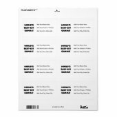 白黒世界のベスト米国東部標準時刻のガンマ ラベル (フルシート)