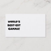 白黒世界のベスト米国東部標準時刻のガンマ 名刺 (裏面)