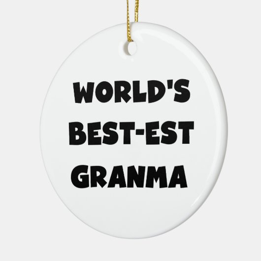 白黒世界のベスト米国東部標準時刻Granma セラミックオーナメント (左)