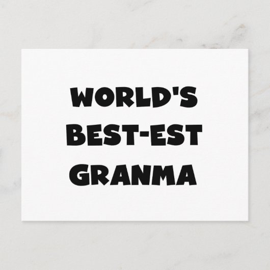 白黒世界のベスト米国東部標準時刻Granma ポストカード (正面)