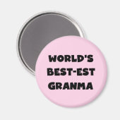白黒世界のベスト米国東部標準時刻Granma マグネット (正面/裏面)