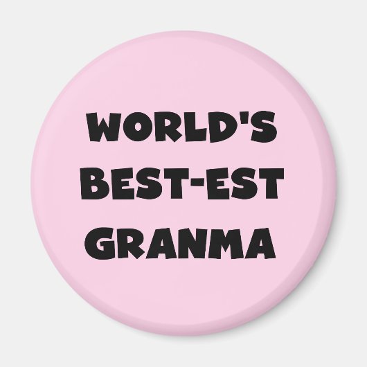白黒世界のベスト米国東部標準時刻Granma マグネット (正面)