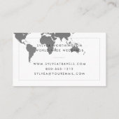 白黒世界地図旅行業 名刺 (裏面)