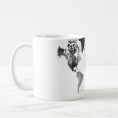 白黒世界地図 コーヒーマグカップ (左)