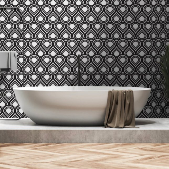 白黒世紀中葉モダンMCM 壁紙 (クリエイターアップロード済み)