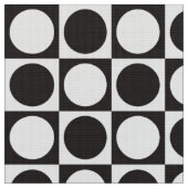 白黒世紀半ばのチェッカーボード- ファブリック (クローズアップ)