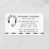 白黒中の販売代理人のシンプル 名刺 (正面)