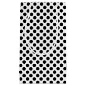白黒中サイズ水玉模様 スモールペーパーバッグ (正面)