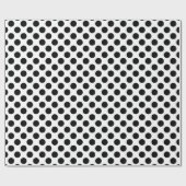 白黒中サイズ水玉模様 ラッピングペーパー (フラット)