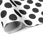 白黒中サイズ水玉模様 ラッピングペーパー (ロールコーナー)