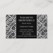 白黒中世エレガント文字Bビジネス 名刺 (正面)