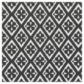 白黒中世ダイヤモンド- ファブリック (クローズアップ)