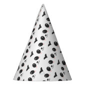 白黒中国のなパンダくまのピンク パーティーハット (左)