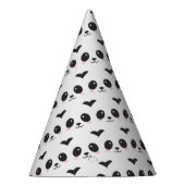 白黒中国のなパンダくまのピンク パーティーハット (右)