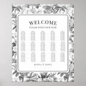 白黒中国のの結婚座席表 ポスター (正面)