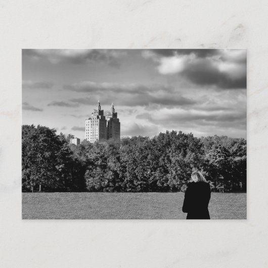 白黒中央公園風景写真 ポストカード (正面)