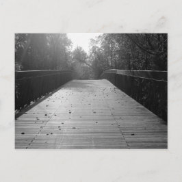 白黒中心橋続き- ポストカード