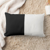 白黒中間等分に ランバークッション (ブランケット)