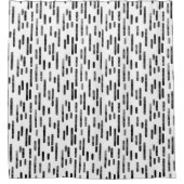 白黒丸い線パターン シャワーカーテン (正面)