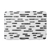 白黒丸い線パターン バスマット (正面)