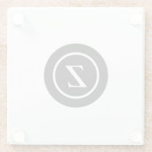 白黒丸カスタムイニシャル ガラスコースター (裏面)