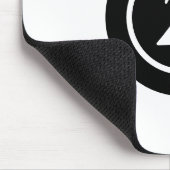 白黒丸カスタムイニシャル マウスパッド (コーナー)