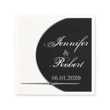 白黒丸モダンポーズナ結婚プキン