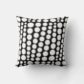 白黒丸モダン模様枕 クッション (裏面)