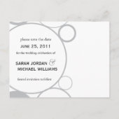 白黒丸日付の保存 案内ポストカード (裏面)