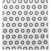 白黒丸 シャワーカーテン (正面)