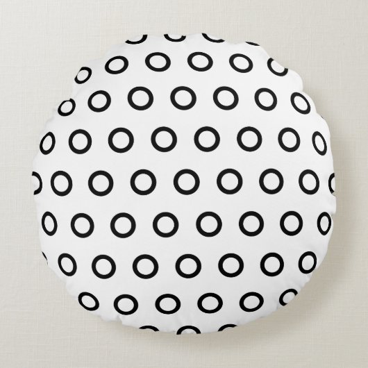 白黒丸 ラウンドクッション (正面)