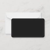 白黒予エレガント約結婚式RSVP ノートカード (裏面)