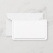 白黒予エレガント約結婚式RSVP ノートカード (裏面)