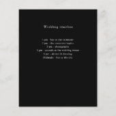 白黒予算ウェディングプログラム詳細 チラシ (裏面)