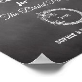 白黒予約結婚サインのポスター ポスター (角)