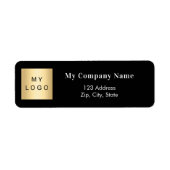 白黒事業ロゴ差出人住所 ラベル (正面)