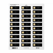 白黒事業ロゴ差出人住所 ラベル (フルシート)