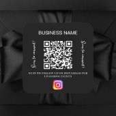 白黒事業名qrコードインスタンス スクエアシール