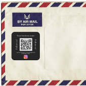 白黒事業名qrコードインスタンス スクエアシール