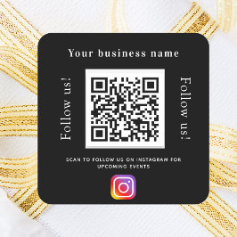 白黒事業名qrコードインスタンス スクエアシール