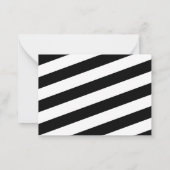 白黒二重縁どモノグラモダンムストライプの ノートカード (裏面)