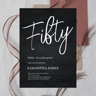 白黒五モダン十の誕生日パーティー 招待状