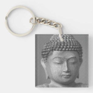 白黒仏顔像 キーホルダー