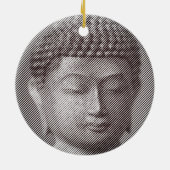 白黒仏顔像 セラミックオーナメント (裏面)