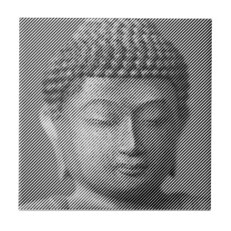 白黒仏顔像 タイル