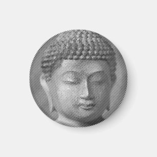 白黒仏顔像 マグネット