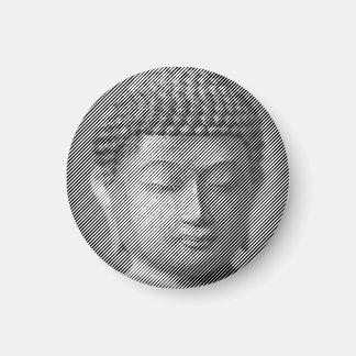 白黒仏顔像 マグネット