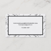 白黒代数数学カスタム文字 名刺 (裏面)